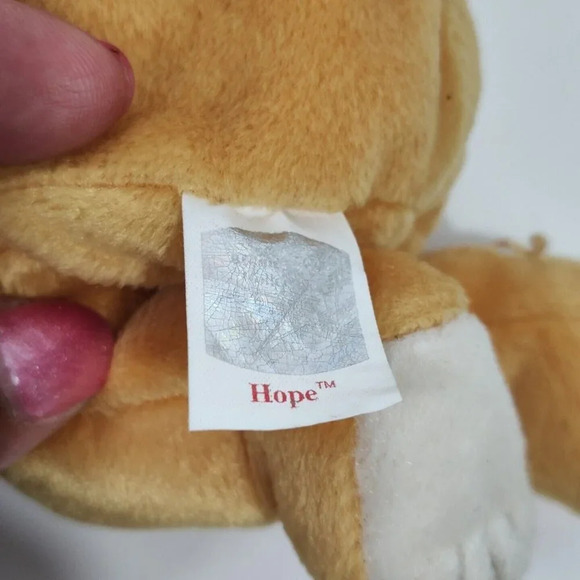 Ty Beanie Babies Hope Praying Bear Stuffed Animal Plush Toy 6 inch - Picture 6 of 9